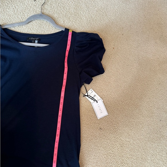 1. STATE NAVY BLUE SHIRT SLEEVE TOP NWT - Picture 3 of 7